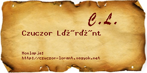 Czuczor Lóránt névjegykártya