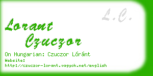 lorant czuczor business card