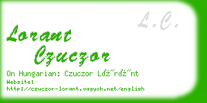 lorant czuczor business card